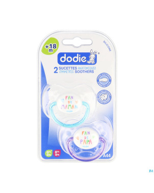 Dodie sucette anatomique silic. +18m fan    a44 2