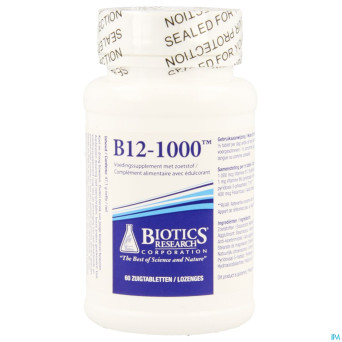 B12-1000 biotics lozenges avec edulc. cfr 3915410