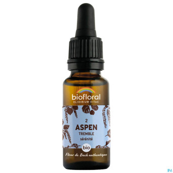 Biofloral fleurs de bach 02 aspen tremble bio 20ml