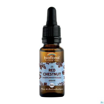 Biofloral fleurs de bach 25 red chestnut bio  20ml
