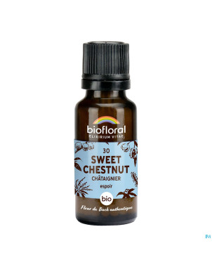 Biofloral fleurs de bach 30 sweet chestnut bio20ml