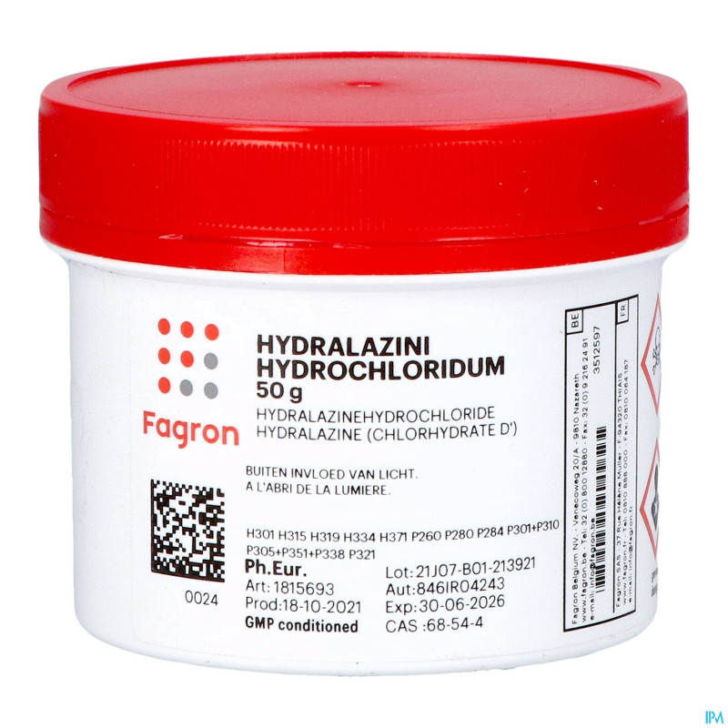 Hydralazine chlorhydrate 50g fag
