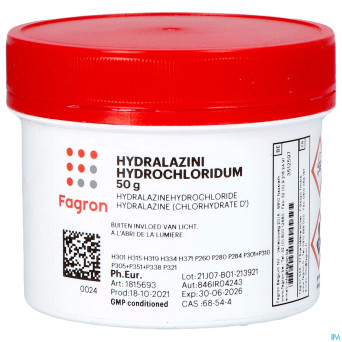 Hydralazine chlorhydrate 50g fag