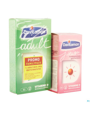 Davitamon junior framboise comp 60+adulte comp 30