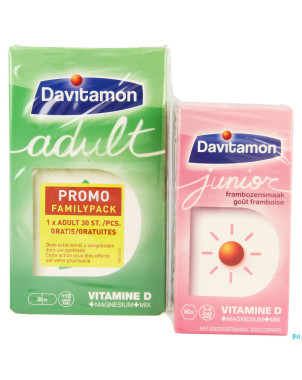 Davitamon junior framboise comp 60+adulte comp 30