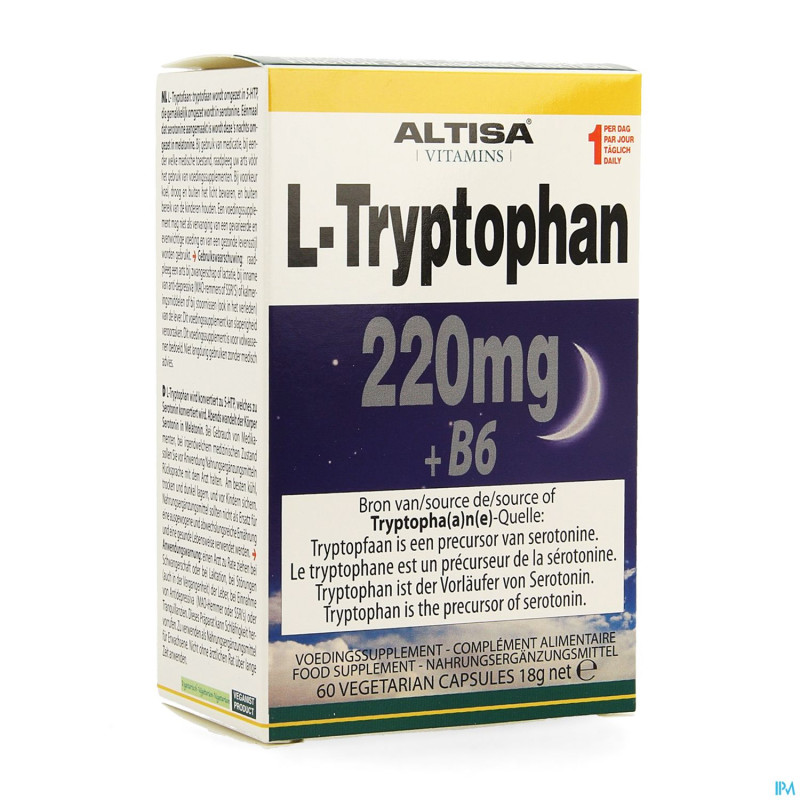 Altisa l-tryptophane 220mg + b6    v-caps  60
