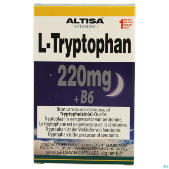 Altisa l-tryptophane 220mg + b6    v-caps  60