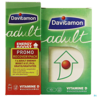 Davitamon adult comp 60 + adulte boost comp 8