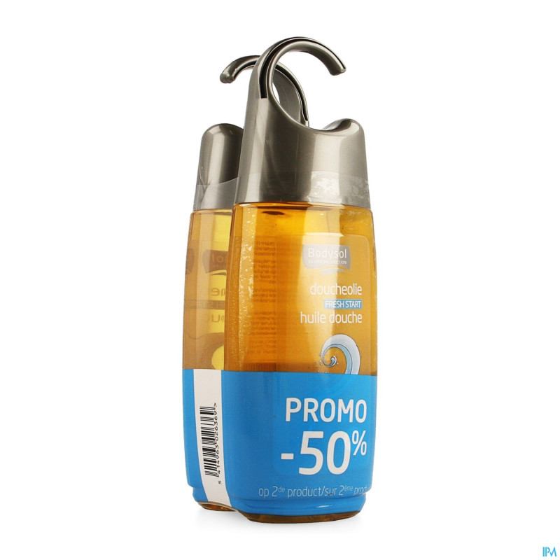 Bodysol huile douche fresh start 2x250ml 2e -50%