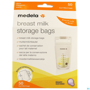 Medela sacs recueil lait maternel 180ml  50