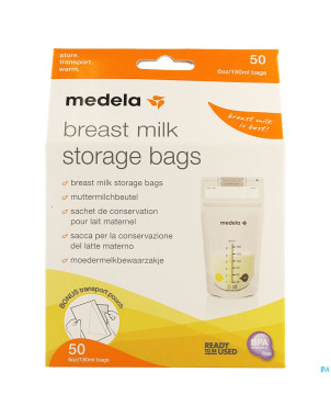 Medela sacs recueil lait maternel 180ml  50