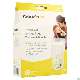 Medela sacs recueil lait maternel 180ml  25