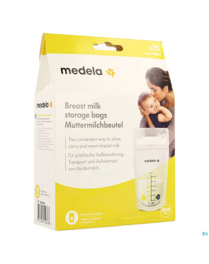 Medela sacs recueil lait maternel 180ml  25