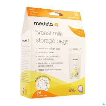 Medela sacs recueil lait maternel 180ml  25