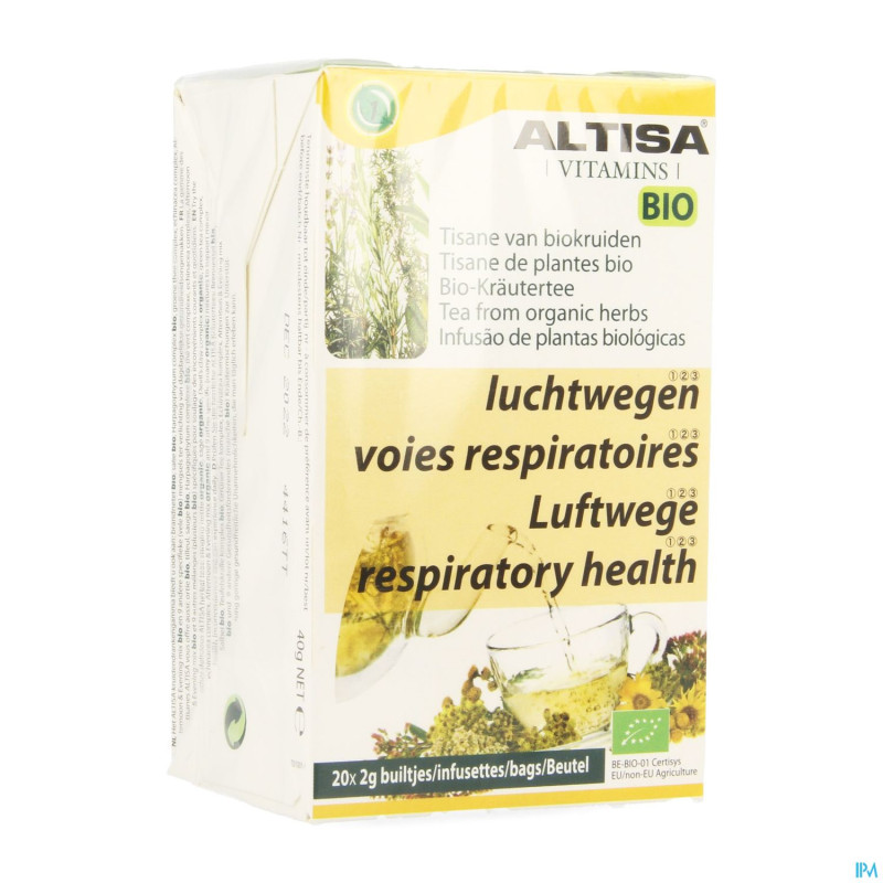 Altisa tisane voies respiratoires bio 20x2g