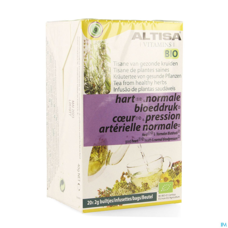 Altisa tisane pression sanguine bio 20x2g