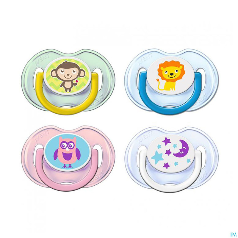 Philips avent sucette singe lion lune hibou 0-6m 2