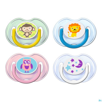 Philips avent sucette singe lion lune hibou 0-6m 2