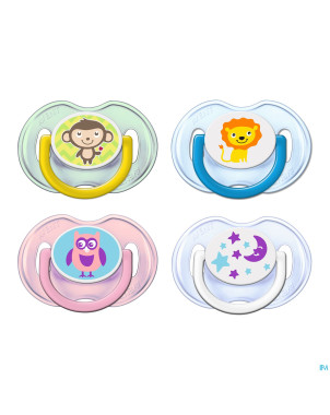 Philips avent sucette singe lion lune hibou 0-6m 2