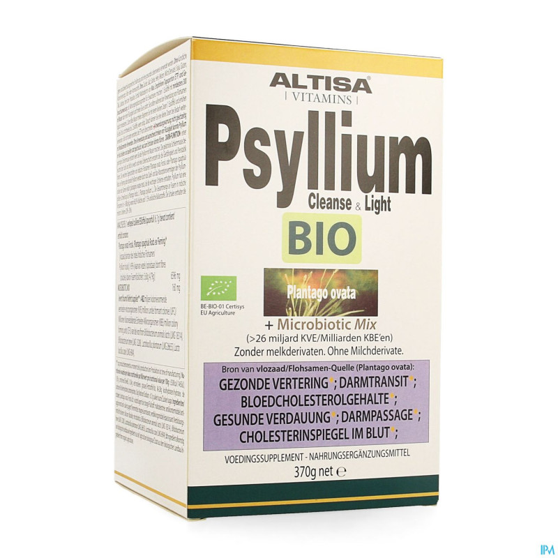 Altisa cleanse&light psyllium probiotica bio 370g