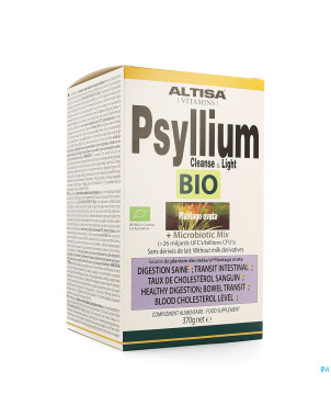 Altisa cleanse&light psyllium probiotica bio 370g