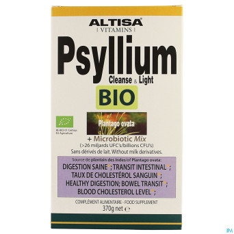 Altisa cleanse&light psyllium probiotica bio 370g