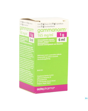 Gammanorm 165 mg/ml octapharma fl inj  6ml