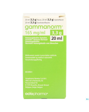 Gammanorm 165 mg/ml octapharma fl inj 20ml