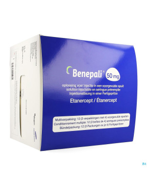 Benepali 50mg sol inj seringue preremplie 12