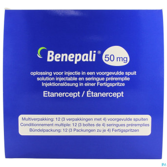 Benepali 50mg sol inj seringue preremplie 12