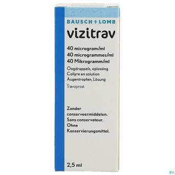 Vizitrav 40mcg/ml collyre sol fl 1 x 2,5ml