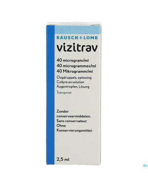 Vizitrav 40mcg/ml collyre sol fl 1 x 2,5ml
