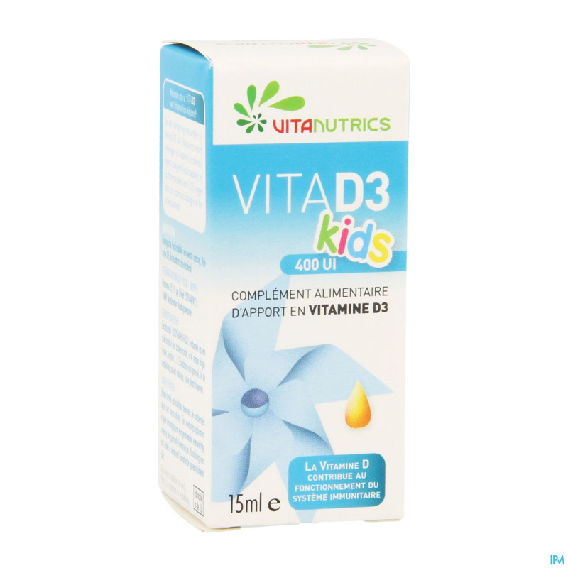 Vitad3 400ui kids    vitanutrics gutt 15ml