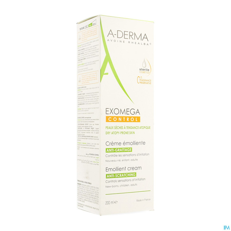 Aderma exomega control creme emollient  tube 200ml