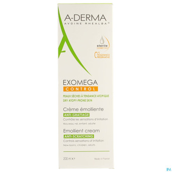 Aderma exomega control creme emollient  tube 200ml