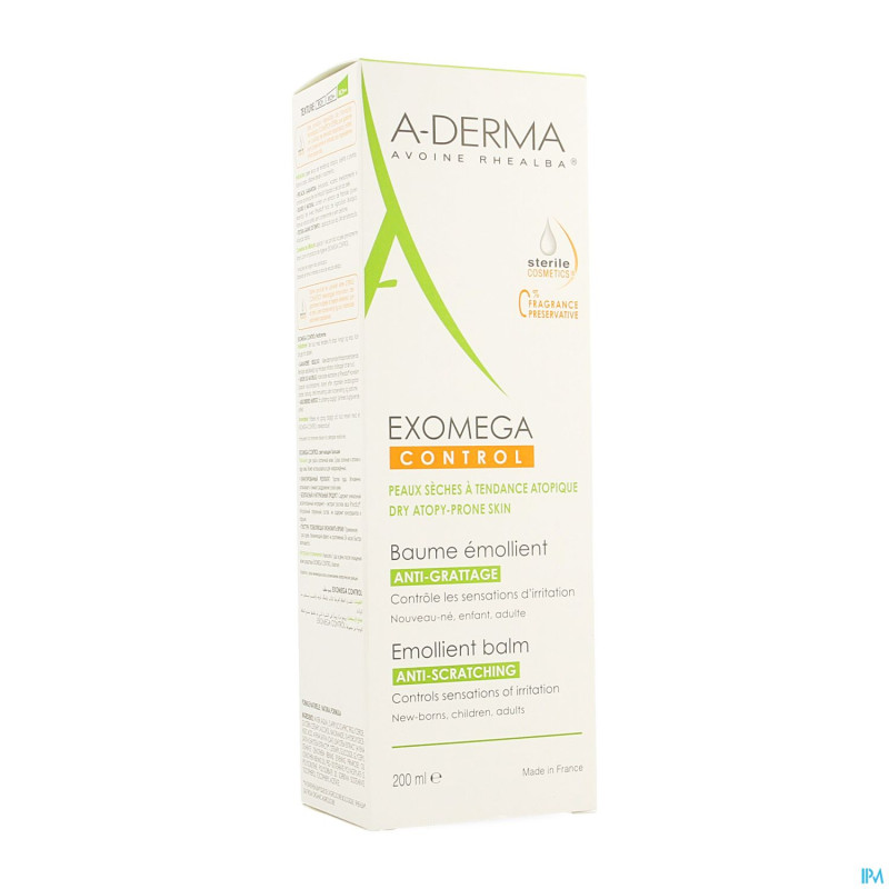 Aderma exomega control baume emollient  tube 200ml