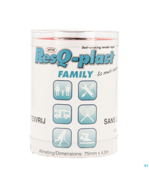 Resq-plast family 4,5mx75mm rouge 1