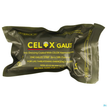 Celox bandage hemostatique 7,6cmx3cm    covarmed