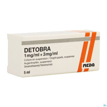 Detobra 1mg/ml + 3mg/ml collyre susp fl 1 x 5ml