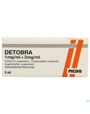 Detobra 1mg/ml + 3mg/ml collyre susp fl 1 x 5ml