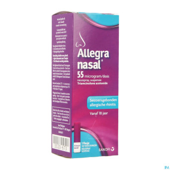 Allegra nasal 55mcg/dose susp pulv. 120 pulv.