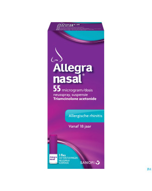 Allegra nasal 55mcg/dose susp pulv. 120 pulv.