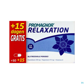 Promagnor relaxation caps  60+15 gratuit    promo