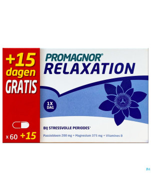 Promagnor relaxation caps  60+15 gratuit    promo