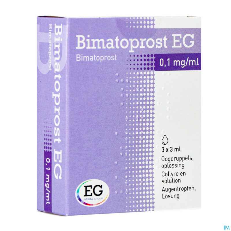 Bimatoprost eg 0,1mg/ml collyre sol fl 3 x 3ml