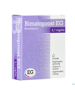 Bimatoprost eg 0,1mg/ml collyre sol fl 3 x 3ml