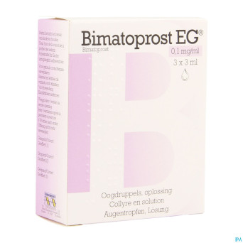 Bimatoprost eg 0,1mg/ml collyre sol fl 3 x 3ml
