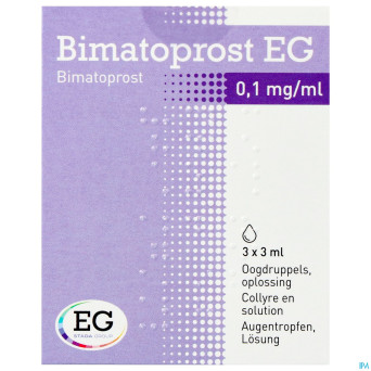 Bimatoprost eg 0,1mg/ml collyre sol fl 3 x 3ml