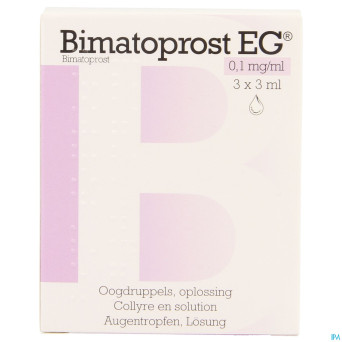 Bimatoprost eg 0,1mg/ml collyre sol fl 3 x 3ml