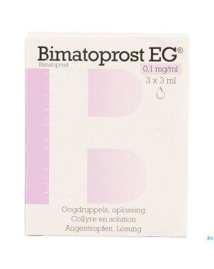 Bimatoprost eg 0,1mg/ml collyre sol fl 3 x 3ml